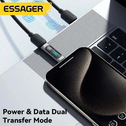 Essager USB 2.0 OTG Adapter 240W Fast Charging USB C To Type C Display Adapter OTG Connector For Samsung Xiaomi Huawei Lenovo