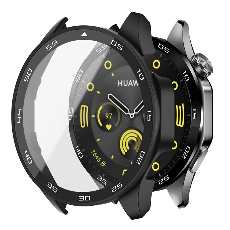 Tempered Glass+Case For Huawei Watch GT4 46mm Full Coverage Bumper Screen Protector Cover For Huawei Watch GT 4 41mm Accessories