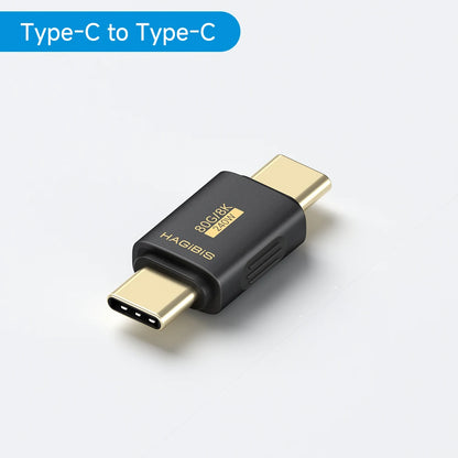 Hagibis USB C to C Adapter 90 Degree Right Angle Converter 80Gbps USB4 Data Cable Extension for Thunderbolt 5/4 iPhone 17 Laptop