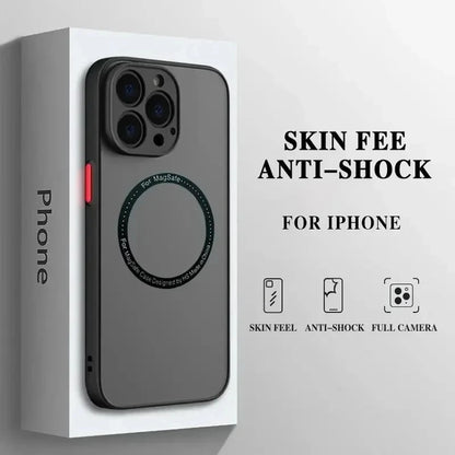 Luxury Matte Armor Magnetic For Magsafe Wireless Charge Case For iPhone 16 15 14 13 11 12 Pro Max 13 Mini 14 Plus Cover Funda