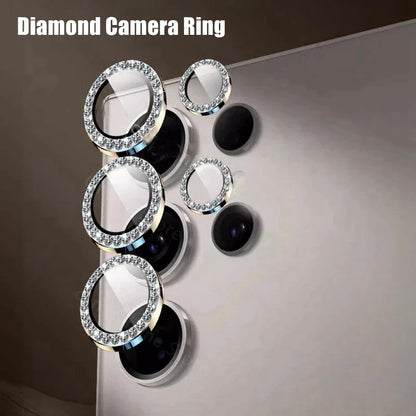 Clearance_Metal Diamond Ring Lens Camera Protector For Samsung Galaxy S22 S23 S24 Ultra For Galaxy S23 S23 Plus Glass Lens Cap_C