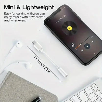 Type C To 3.5mm Aux Adapter Headphone Connector Adapter for Huawei Mate 30 Xiaomi Phone PD To 3.5mm Earphone Jack Audio Cables