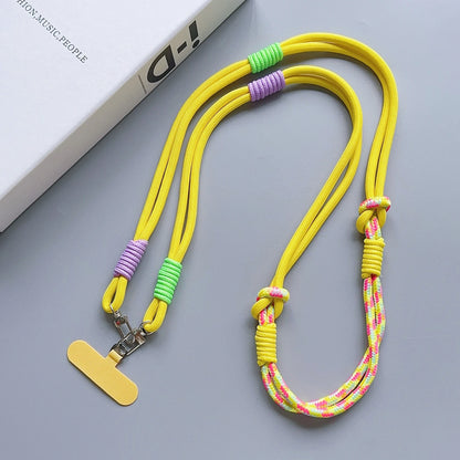 Personalized Trend Double Color Mobile Phone ZY Universal Lanyard Diagonal Span Long Shoulder Strap Rope Fashion Safety Rope