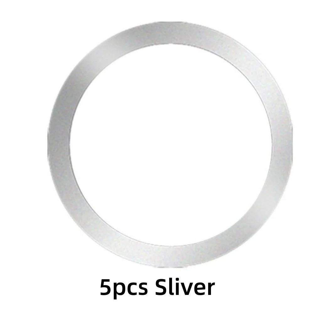 5/10Pcs Magnetic Self Adhesive Metal Ring Iron Sheet Sticker Wireless Charger Metal Plate Sticker Ring Magnet For iPhone Samsung