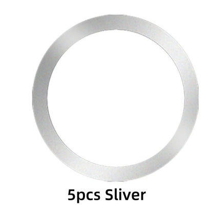 5/10Pcs Magnetic Self Adhesive Metal Ring Iron Sheet Sticker Wireless Charger Metal Plate Sticker Ring Magnet For iPhone Samsung
