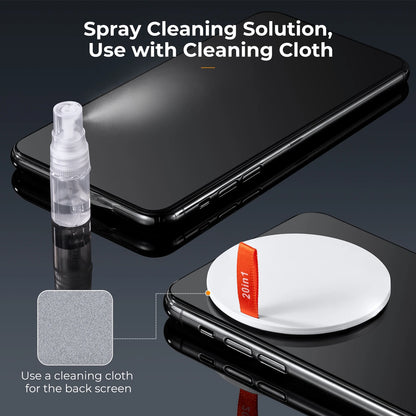 K&F CONCEPT New Laptop Mobile Screen 20-in-1 Cleaning Kits Computer Keyboard Brush Cleaning Spray for iPhone AirPods Camera iPad