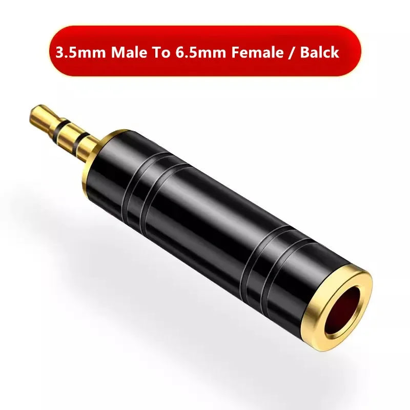 3.5mm To 6.35mm Female Headphone Adapter 6.5 3.5 Connectors Earphones Microphone Speaker Guitar Conversion Plug Audio Converter