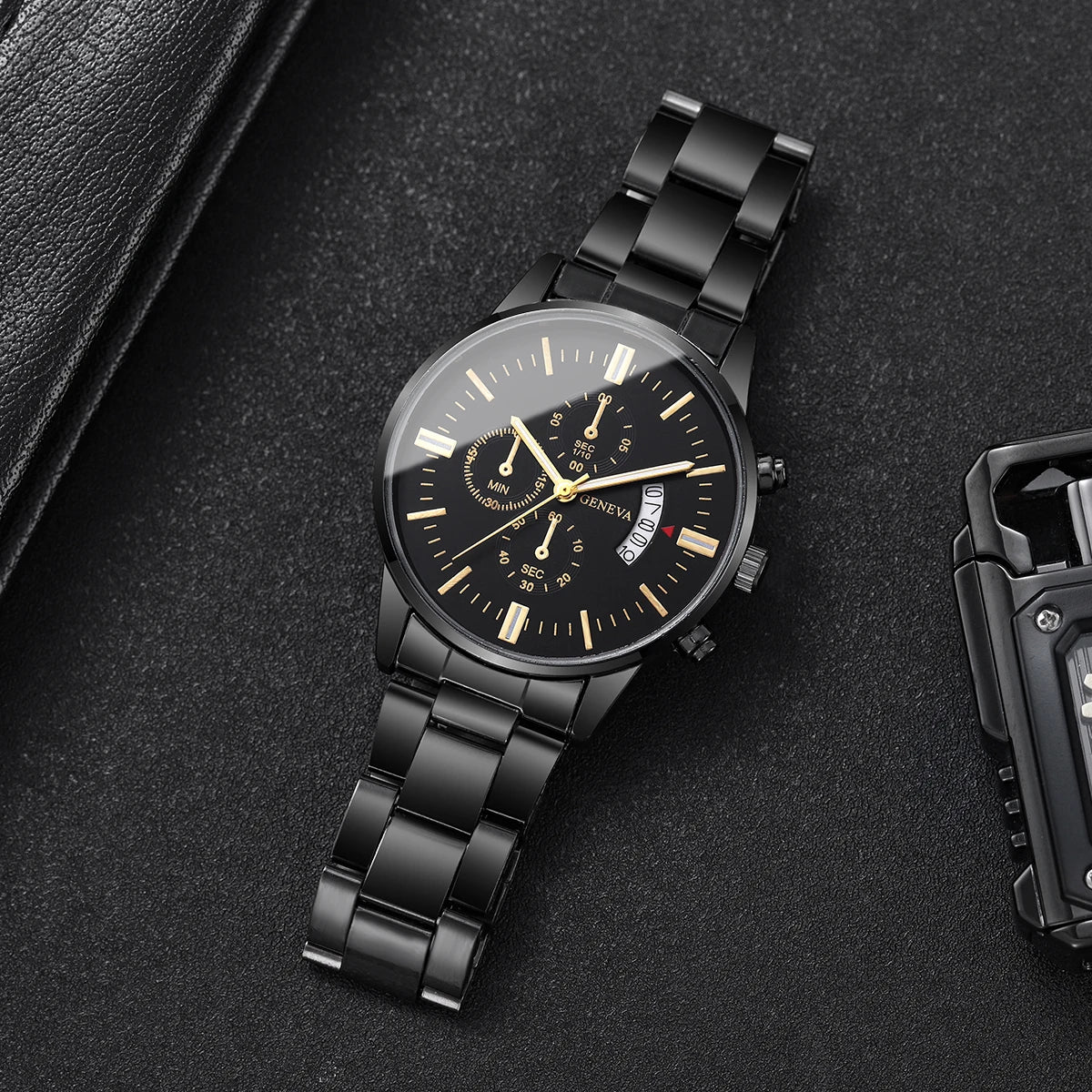 Luxury Stainless Steel Men Calendar Quartz Watch Fashion Mens Business Watches for Man Clock Reloj Hombre