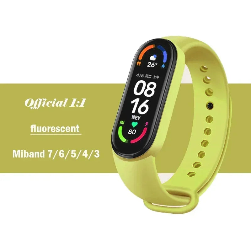 Watch Strap For Xiaomi Mi Band 7 6 5 4 3 Wristband Silicone Bracelet Wrist Straps MiBand 3/4 band5 band6 Smartwatch Accessories