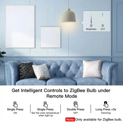 Tuya Zigbee Wireless Button Scene Switch Voice Control Smart Button Smart Life App Zigbee Devicesfor Smart Home Remote Control