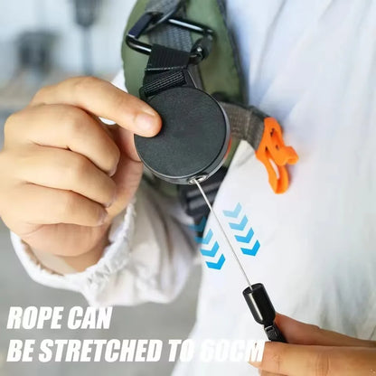 Retractable Anti-Theft Phone Holder Smartphone Xyun Lanyard Stra with Carabiner Anti-Drop Harness for Hiking Cycling Climbing