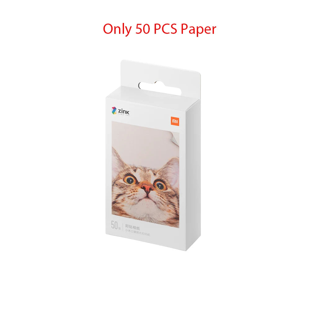 Xiaomi ZINK Pocket Printer Paper Self-adhesive Photo Print 50/100/150/200 Sheets Xiaomi 3inch Mini Printer Papers