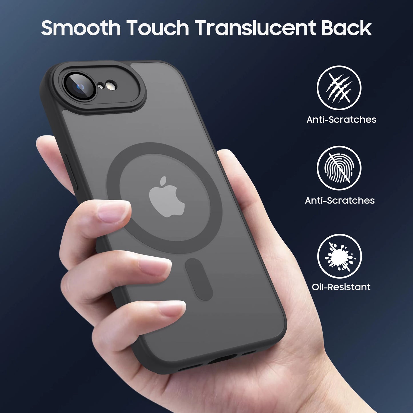 Luxury Matte Magnetic Translucent Case For iPhone 16e Shockproof Protective Cover For Magsafe iPhone 17e Wireless Charge Cover