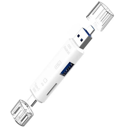 New 5 in 1 Multifunction USB 2.0 Type C USB Micro USB SD TF Memory Card Reader for Android Computer Dock OTG Type C Adapter