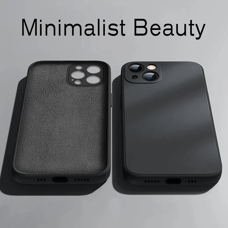 Luxury Original Liquid Silicone Case for IPhone 14 13 12 11 Pro Max Shockproof Case