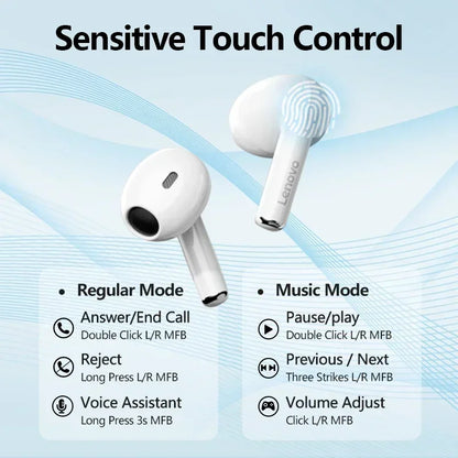 Lenovo LP17 Earphone Bluetooth 5.3 TWS Wireless headphones Long Standby Touch Control Earbuds Bass Headset Low Latency 2023 New