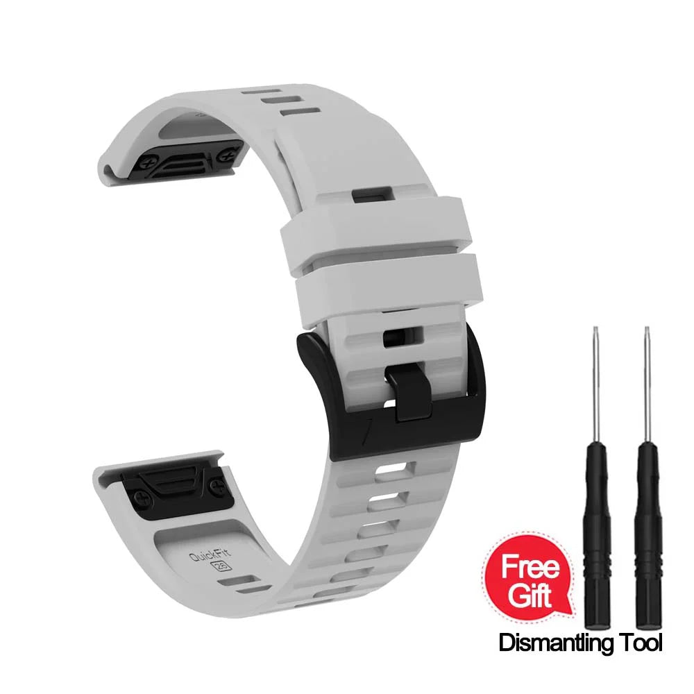 22mm 26mm Quick Fit Silicone Strap For Garmin Fenix 8/7/7X/6/6X Pro/5/5X Plus Replacement Watch Band For Garmin EPIX/Enduro 3