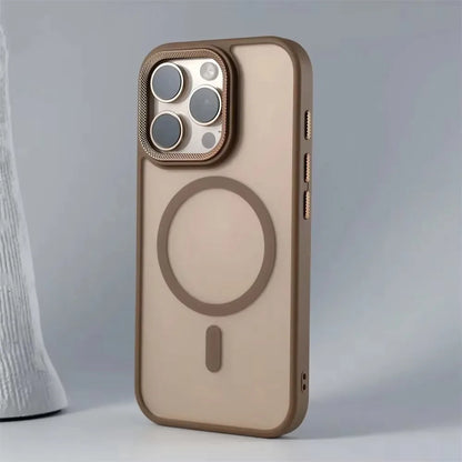 Luxury Spiricle Camera Protection Case for iPhone 15 16 Pro Max 16 Magsafe Cases for iPhone 14 12 11 13 17 Pro Max Matte Cover