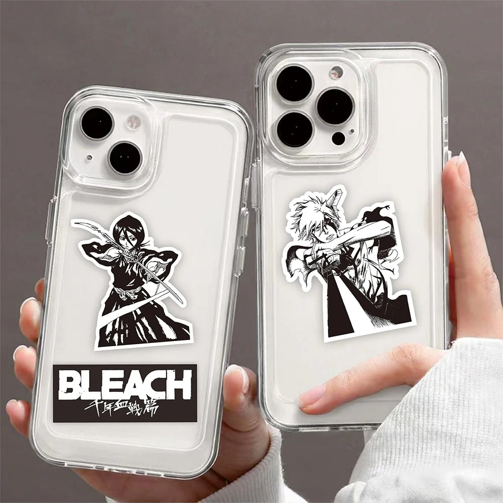 10/30/75PCS Black and White Anime BLEACH Stickers for Kids Cool Graffiti Skateboard Phone Case Laptop DIY Cartoon Sticker Toys