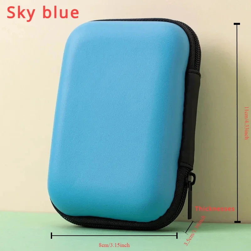 1 Pc EVA Portable Storage Bag for Cards Data Cable Headphones - Protective Packing Cube for Electronic Accessories