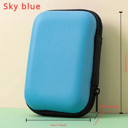 1 Pc EVA Portable Storage Bag for Cards Data Cable Headphones - Protective Packing Cube for Electronic Accessories