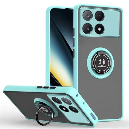 Ring Stand Holder Phone Case For POCO X6 X7 X5 X4 X3 F6 F5 F4 GT F3 Pro Shockproof Magnetic Cover For POCO M6 M5 M3 Pro 5G Funda
