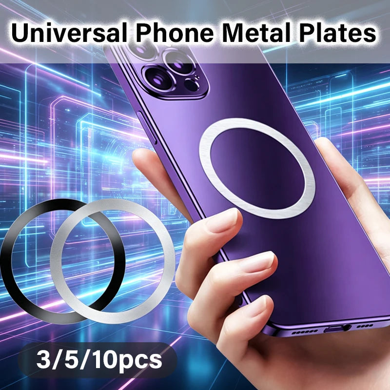 Universal Mobile Phone Metal Plate for Magsafe Stainless Steel Iron Sheet for Magnetic Holder Sticker Patch for iPhone 17 16 Pro