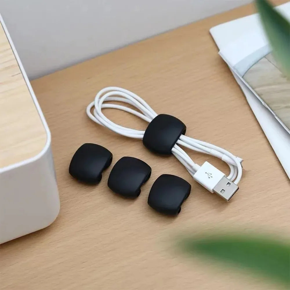 Cable Winder Cable Organizer Clips Mouse Wire Headphone Holder USB Charger Holder Desk Tidy Organizer Wire Cord Protector