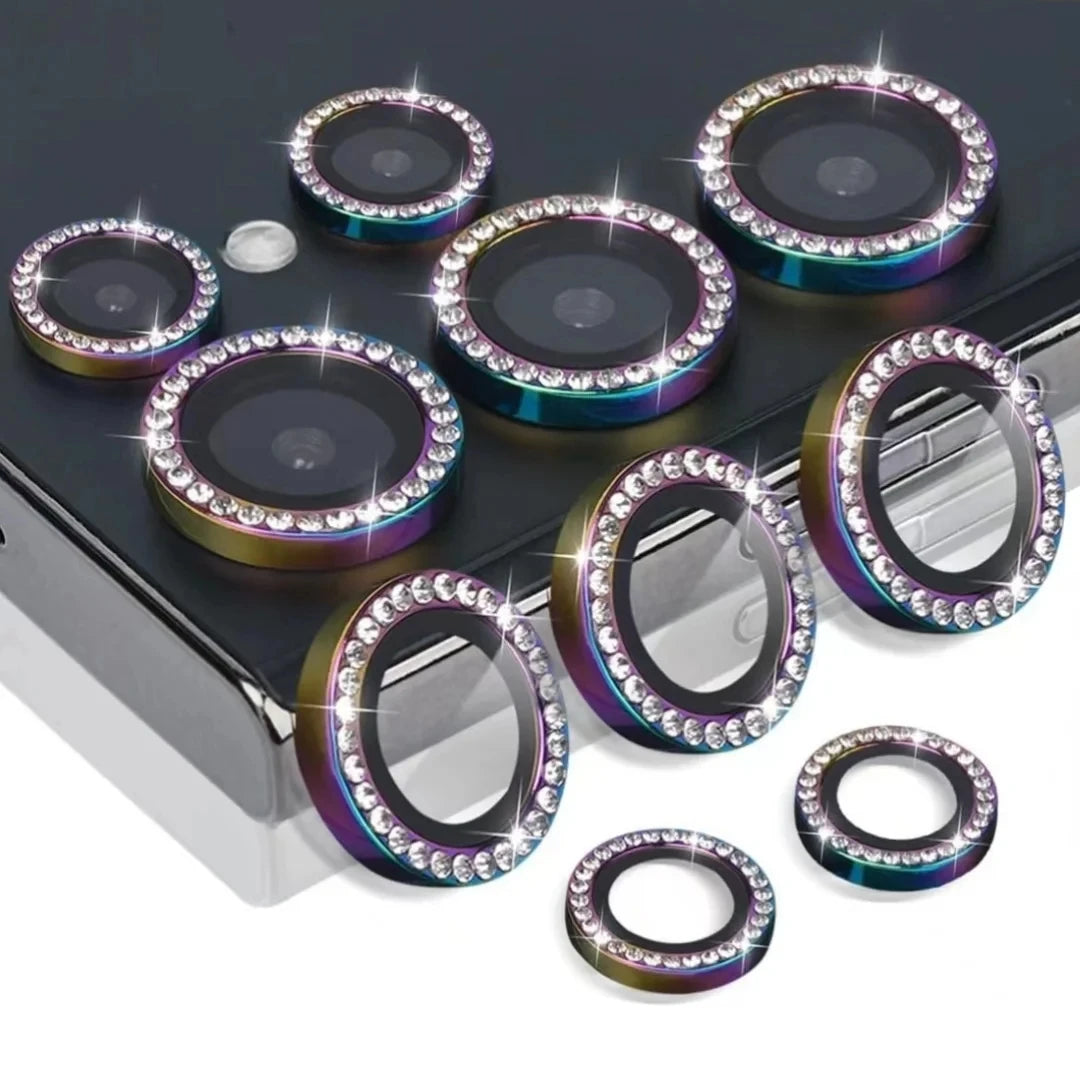 Clearance_Metal Diamond Ring Lens Camera Protector For Samsung Galaxy S22 S23 S24 Ultra For Galaxy S23 S23 Plus Glass Lens Cap_C