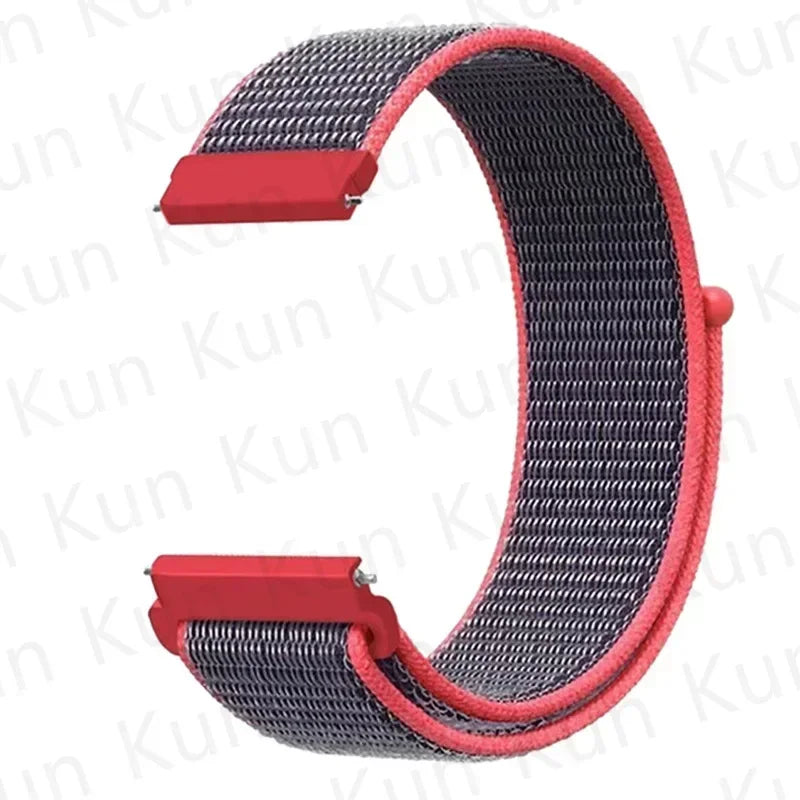 Nylon loop strap For Amazfit bip 6-5-3/u/S/pro Sport 20mm/22mm Bracelet for Amazfit GTS 4/3/2/2e/4 Mini/GTR 4/3/3 Pro/2/2e band
