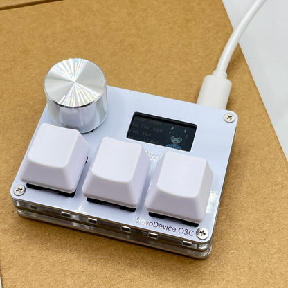 O3C SayoDevice OSU O3C Rapid Trigger Hall Switches Magnetic Pink Switches Keyboard With Knob Screen Copy Paste Shotcut