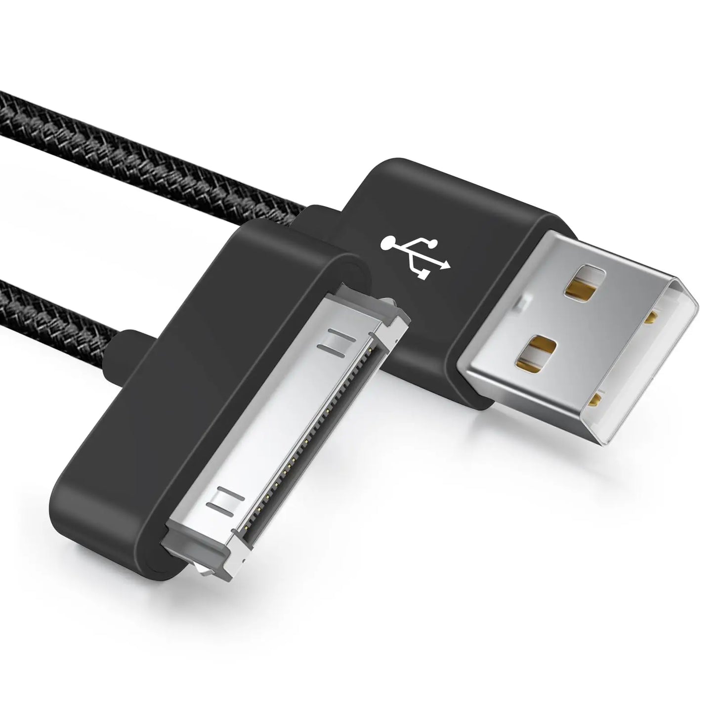 Fast Charging Cable for iPhone 4 4s iPad 2 3 iPod 30 Pin Nylon Braided Wire Metal Plug Data Transfer Sync USB Charger adapter