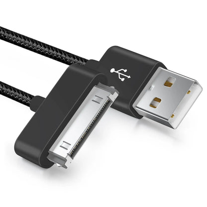 Fast Charging Cable for iPhone 4 4s iPad 2 3 iPod 30 Pin Nylon Braided Wire Metal Plug Data Transfer Sync USB Charger adapter