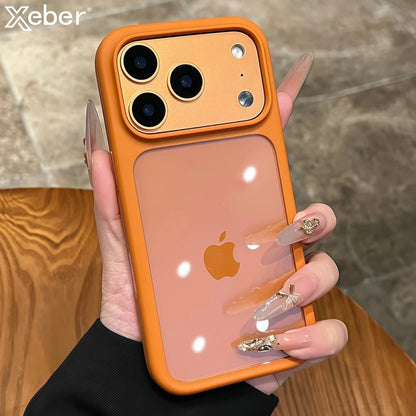 Intelligent Camera Touch Button Crystal Clear Phone Case for iPhone 17 Pro Max 16 Pro 17 Air Transparent Shockproof Cover Funda