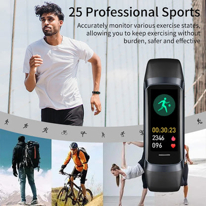 LIGE New Smart Fitness Band Men Women AMOLED Clock Temperature Blood Oxygen Pressure Smartwatch Waterproof Watch For IOS Android