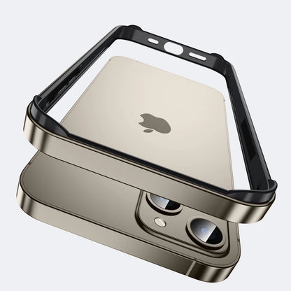 Hybrid Silicone Frame Aluminum Metal Phone Case For iPhone 17 16 15 14 13 12 Pro Max Better Heat Bumper