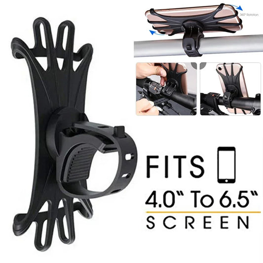 Universal Baby Stroller Phone Holder 360 Rotatable Mobile Phone Rack for Baby Pram Cart Compatible with iPhone GPS Devices