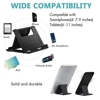 Portable Desktop Phone Tablet Stand Folding Holder Flexible Foldable Smartphone Mobile Phone Bracket Universal Lazy Desk Stand