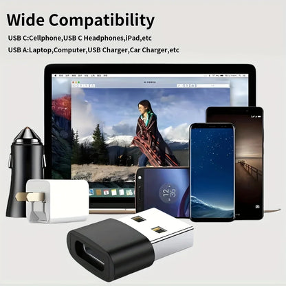 USB to USB-C Adapter, USB-C Female to USB Male Fast Charging and OTG Converter, Compatible with iPhone 1/14/13/12/11 Pro Max Plu