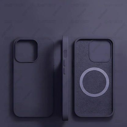 Original Magnetic Liquid Silicone Shockproof Case For iPhone 16 11 12 14 13 15 Pro Max 16 Plus For Magsafe Wireless Charge Cover