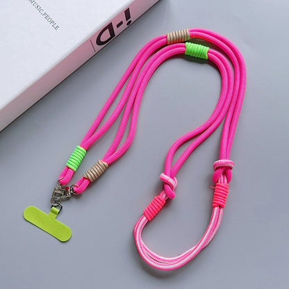 Personalized Trend Double Color Mobile Phone ZY Universal Lanyard Diagonal Span Long Shoulder Strap Rope Fashion Safety Rope