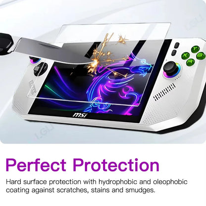 3 in 1 Accessory Kit for MSI Claw A8 BZ2EM Protective Case with Screen Protector Glass and Carrying Bag Travel Storage Cover