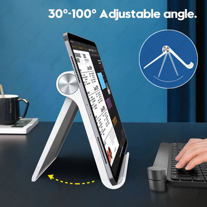 Desktops Holder For Tablet 7.9 to 11 inch , Adjustable Folding Bracket Tablet Stand For iPad Xiaomi Samsung Mobile Phone Support