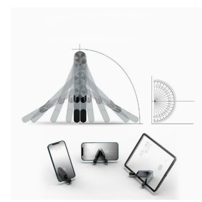 Universal Mini Size Aluminum Portable Folding Desk Mount Holder Bracket Mobile Phone Cradle Foldable Stand for Cellphone