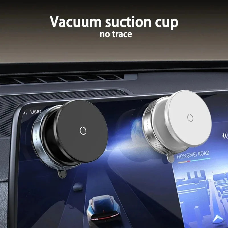 Magnetic Phone Holder Foldable Design 360° Adjustable Vacuum Car Mount For Cell Phone For iphone Live Streaming