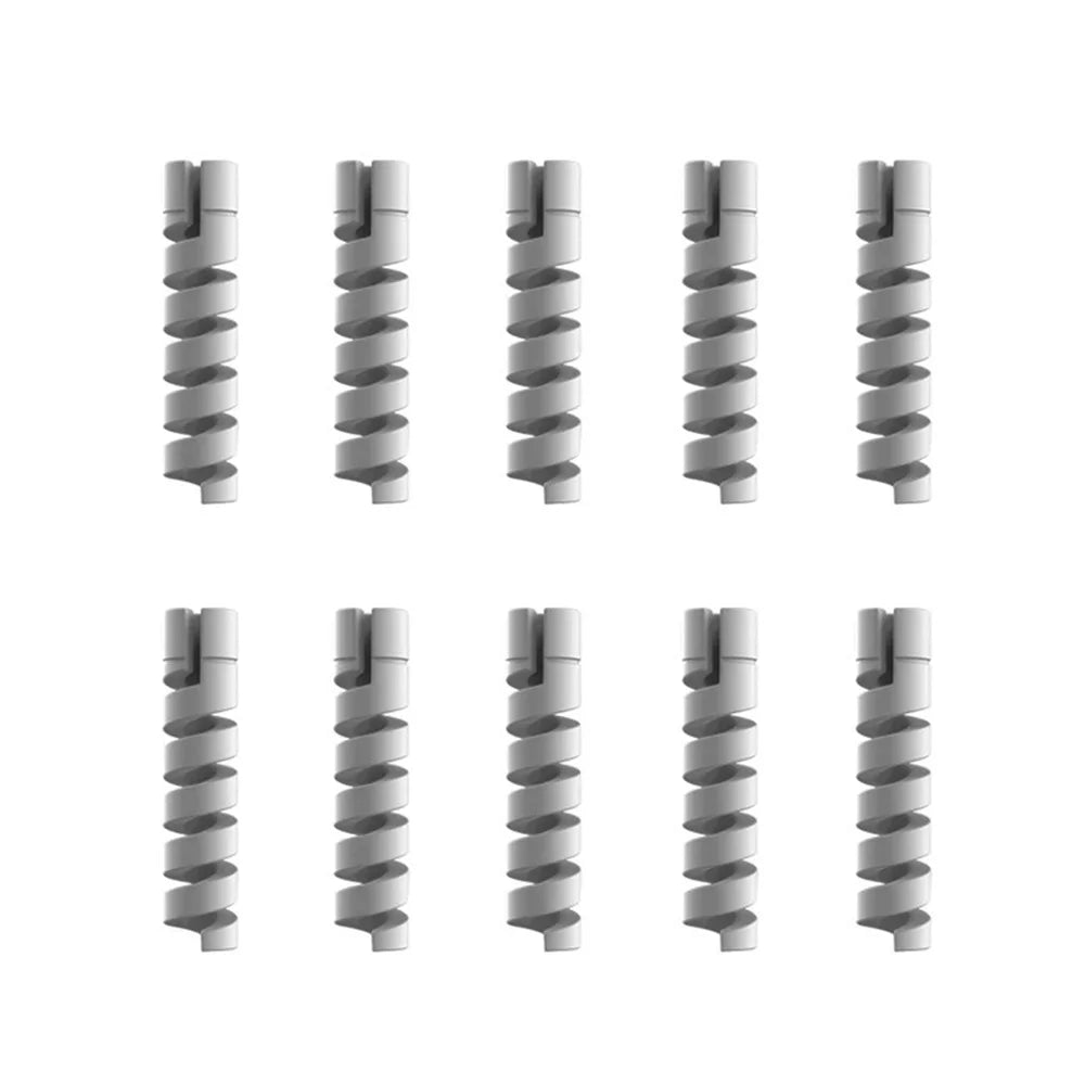 10PCS Soft Cable Protector Silicone Spiral Winder USB Charge Cable Protection For Android Phone Mouse Earphone Wire Protection