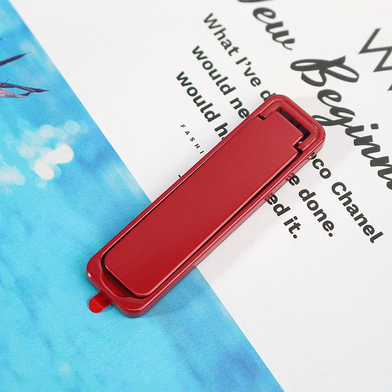 Ultra Thin Mini Metal Folding Mobile Phone Holder Stand Alloy Invisible Portable Phone Kickstand Bracket Desktop Phone Holder