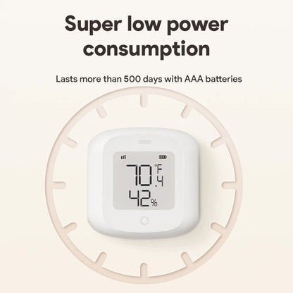 HOMEFISH Smart WiFi/Zigbee Temperature and Humidity Sensor Hygrometer Thermometer with LCD Display Support Alexa Google Home