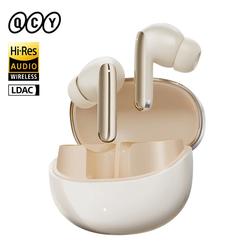 QCY MeloBuds Pro Adaptive Hybrid Active Noise Cancelling Wireless Earbuds 46dB Bluetooth 5.3 LDAC Hi-Res Audio 34H Earphones