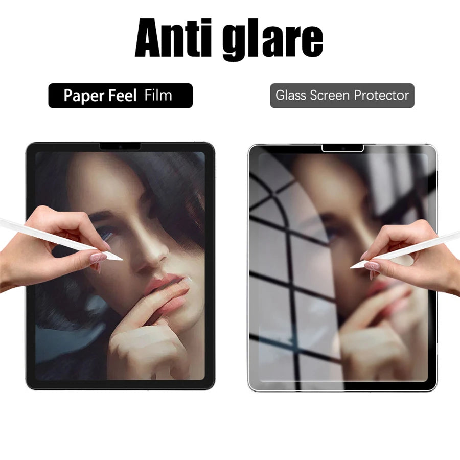 3Pcs Paper Feel Like Screen Protector For ipad Air 11 Pro 13 2024 10th 9th Generation 8 7 6 Air 5 4 Pro 11 12.9 10.5 M5 No Glass